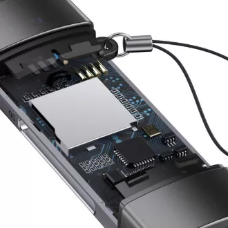 Baseus čítačka pamäťových kariet Lite Series USB-A + USB-C/SD, microSD, sivá