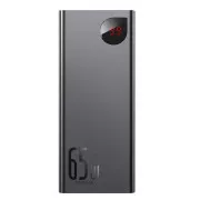 Baseus Adaman Metal Power Banka s digitálnym displejom QC + PD 20000mAh 65W, čierna + USB-A/USB-C kábel 30cm, čierna