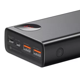 Baseus Adaman Metal Power Banka s digitálnym displejom QC + PD 20000mAh 65W, čierna + USB-A/USB-C kábel 30cm, čierna Baseus Adaman Metal Power Banka s digitálnym displejom QC + PD 20000mAh 65W, čierna + USB-A/USB-C kábel 30cm, čierna