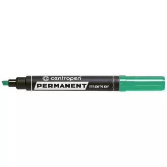 Značkovač Centropen 8576 permanent zelený klinový hrot 1-4,6mm