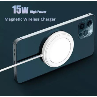 1stCOOL bezdrôtová QI nabíjačka 15W, prenosná, magnetická, MagSafe kompatibilná, čierna