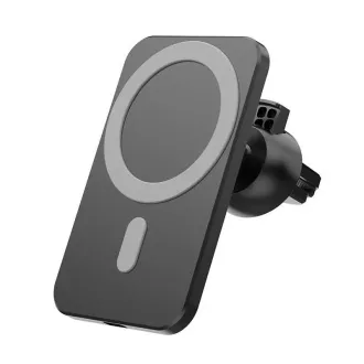 1stCOOL bezdrôtová QI nabíjačka 15W, magnetická, do auta, MagSafe kompatibilná, čierna