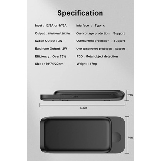 1stCOOL bezdrôtová QI nabíjačka 3v1, skladacia, Apple kompatibilná, čierna