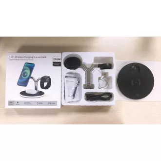 1stCOOL bezdrôtová QI nabíjacia stanica 3v1, MagSafe kompatibilná