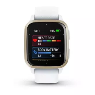 Garmin Venu Sq 2, Cream Gold / White silikónový remienok Garmin Venu Sq 2, Cream Gold / White silikónový remienok