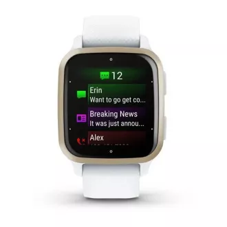 Garmin Venu Sq 2, Cream Gold / White silikónový remienok Garmin Venu Sq 2, Cream Gold / White silikónový remienok
