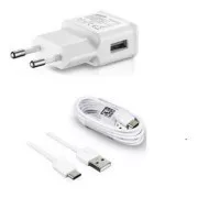 Samsung sieťová nabíjačka EP-TA200EWE + EP-DG970BWE, USB-C, 15W, biela