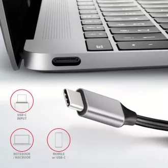 AXAGON HMC-HCR3A, USB 3.2 Gen 1 húb, porty 3x USB-A, HDMI 4k/30Hz, SD/microSD, kábel USB-C 20cm AXAGON HMC-HCR3A, USB 3.2 Gen 1 húb, porty 3x USB-A, HDMI 4k/30Hz, SD/microSD, kábel USB-C 20cm