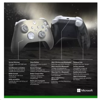 Xbox Wireless Controller Lunar Shift strieborný - ovládač