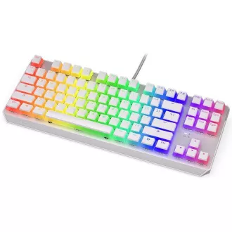 Endorfy herná klávesnica Thock TKL OWH Pudd.Khail BR RGB /USB/ brown sw./ drôtová / mechanická / US layout / biela RGB