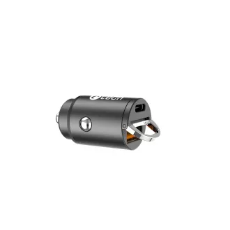 C-TECH nabíjačka USB do auta UCC-02, 1x Type C + 1 x Type A, 30W