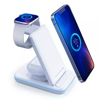 3mk nabíjací stojan - Hyper Wireless Charger 3w1 15W, biela 3mk nabíjací stojan - Hyper Wireless Charger 3w1 15W, biela