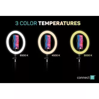 CONNECT IT Streaming Box Selfie10Ring kruhové 10" RGB LED svetlo
