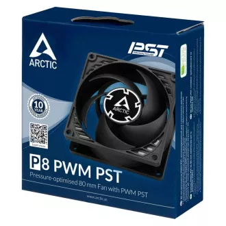 ARCTIC ventilátor P8 PWM PST 80 x 80 x 25mm, čierny ARCTIC ventilátor P8 PWM PST 80 x 80 x 25mm, čierny