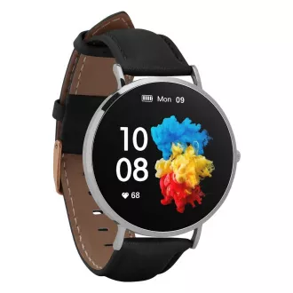 Garett Smartwatch Verona strieborná, čierny remienok Garett Smartwatch Verona strieborná, čierny remienok