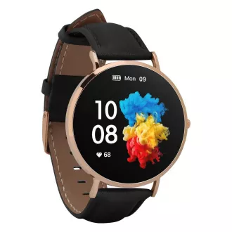 Garett Smartwatch Verona zlatá, čierny remienok