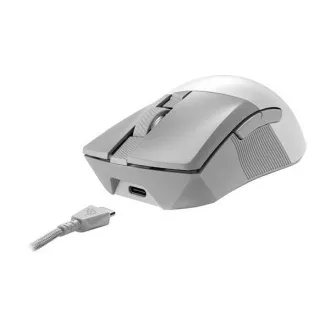 ASUS myš ROG GLADIUS III Wireless Aimpoint White (P711), RGB, Bluetooth, biela