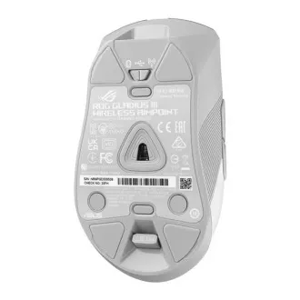 ASUS myš ROG GLADIUS III Wireless Aimpoint White (P711), RGB, Bluetooth, biela