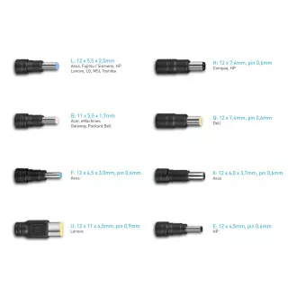 AVACOM QuickTIP 150W - univerzálny adaptér pre notebooky + 8 konektorov