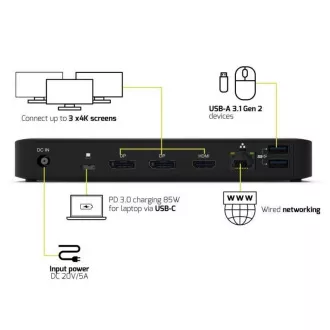 PORT dokovacia stanica až pre 9 periférií cez USB-C, čierna