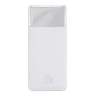 Baseus Bipow powerbanka s digitálnym displejom 20000mAh 20W biela Baseus Bipow powerbanka s digitálnym displejom 20000mAh 20W biela