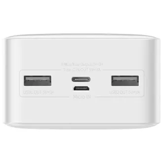 Baseus Bipow powerbanka s digitálnym displejom 30000mAh 15W biela