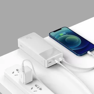 Baseus Bipow powerbanka s digitálnym displejom 30000mAh 15W biela