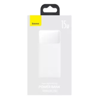 Baseus Bipow powerbanka s digitálnym displejom 30000mAh 15W biela