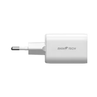 RhinoTech MINI Dual 33W Quick Charger Type-C + USB-A 33W White