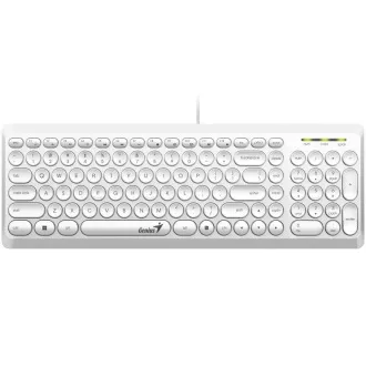 GENIUS klávesnica Slimstar Q200 White/ Drôtová/ USB/ biela/ retro design/ CZ+SK layout GENIUS klávesnica Slimstar Q200 White/ Drôtová/ USB/ biela/ retro design/ CZ+SK layout
