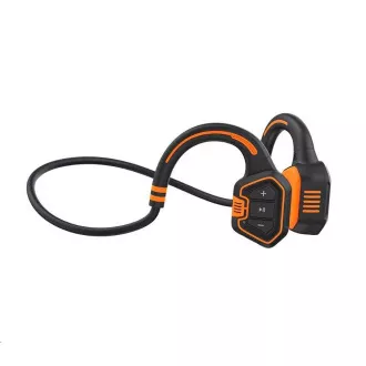 EVOLVEO bezdrôtové slúchadlá BoneSwim MP3 16GB, na lícne kosti, oranžová
