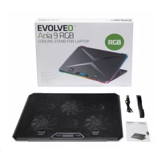 EVOLVEO Ania 9 RGB, nastaviteľný podstavec pre notebook