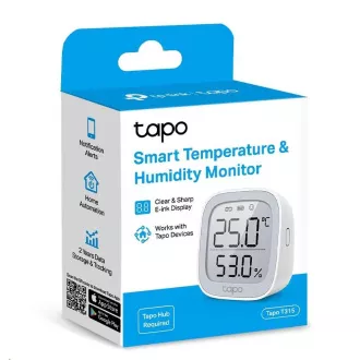 TP-Link Tapo T315 šikovný monitor teploty a vlhkosti s 2, 7" LCD displejom