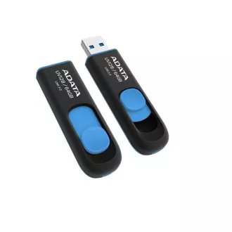 ADATA Flash 256GB UV128, USB 3.1 Dash Drive (R:90/W:40 MB/s) čierna/modrá