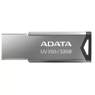 ADATA Flash Disk 32GB UV350, USB 3.2 Dash Drive, tmavo strieborná textúra kov