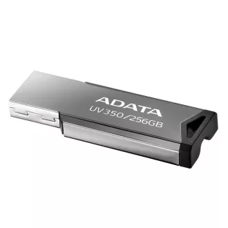 ADATA Flash Disk 256GB UV350, USB 3.2 Dash Drive, tmavo strieborná textúra kov