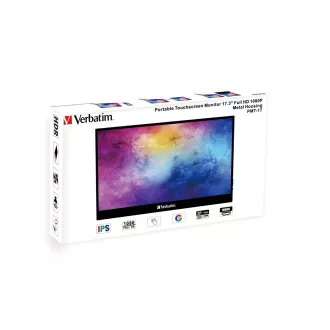 Verbatim PMT-17 Portable Touchscreen Monitor 17.3" Full HD 1080p Metal Housing
