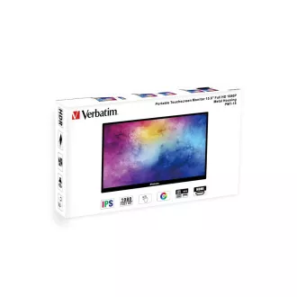 Verbatim PMT-15 Portable Touchscreen Monitor 15.6" Full HD 1080p Metal Housing Verbatim PMT-15 Portable Touchscreen Monitor 15.6" Full HD 1080p Metal Housing