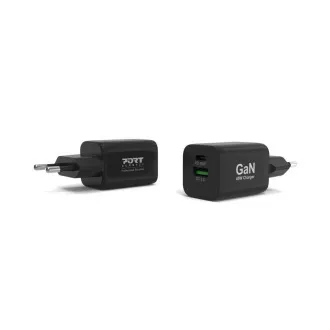 PORT sieťová nabíjačka pre USB-C a USB-A, 45 W, čierna