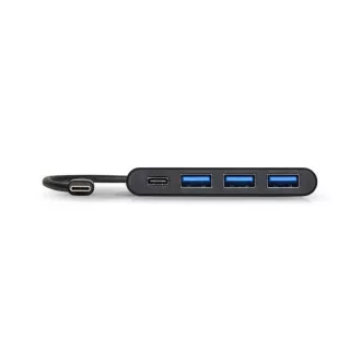 PORT USB-C HUB, 3x USB 3.0 + 1x USB-C, čierna PORT USB-C HUB, 3x USB 3.0 + 1x USB-C, čierna