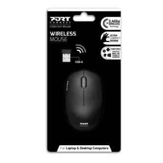 PORT bezdrôtová myš Wireless COLLECTION, USB-A dongle, 2.4Ghz, 1600DPI, čierna PORT bezdrôtová myš Wireless COLLECTION, USB-A dongle, 2.4Ghz, 1600DPI, čierna