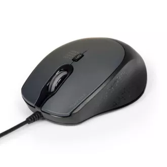 PORT optická myš SILENT, USB-A/USB-C, 3600 DPI, čierna