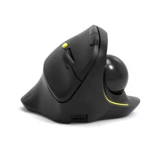 PORT bezdrôtová ergonomická myš ERGONOMIC TRACKBALL, 2, 4 Ghz & Bluetooth, USB-A/C, čierna