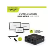 PORT dokovacia stanica 8v1 USB-C, USB-A, dual video, HDMI, Ethernet, audio, USB 3.0