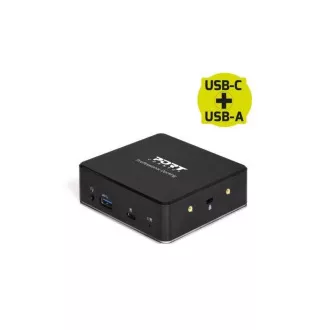 PORT dokovacia stanica 8v1 USB-C, USB-A, dual video, HDMI, Ethernet, audio, USB 3.0