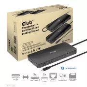 Club3D Dokovacia stanica USB-C 11v1, 2xDP, 3xUSB-C, 3xUSB, 1xRJ45, čítačka SD kariet, čierna