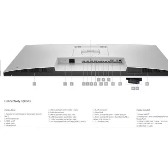 DELL LCD UltraSharp 4K USB-C Hub Monitor-U4323QE 42.51"/16:9/3840x2160/IPS/350cd/m2/1000:1/8ms/DP/HDMI/VESA/PIVOT/3YNBD