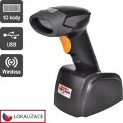 Virtuos CCD čítačka Virtuos HW-311A, bezdrôtová, USB základňa, čierna - Použité