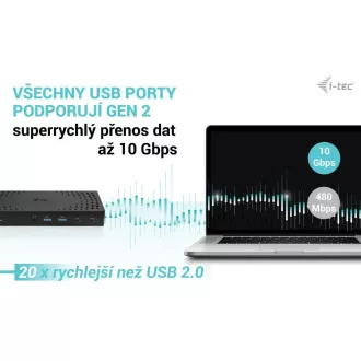 i-tec USB 3.0 / USB-C / Thunderbolt, 3x 4K Docking Station Gen 2 + PD 100W