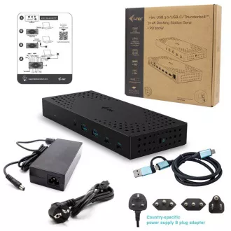 i-tec USB 3.0 / USB-C / Thunderbolt, 3x 4K Docking Station Gen 2 + PD 100W